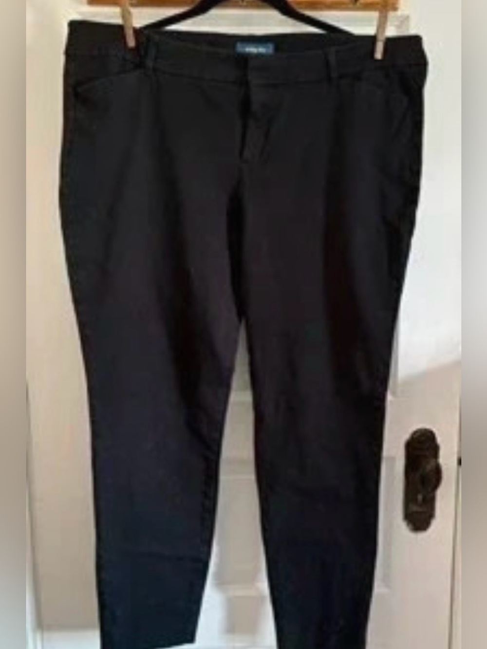 Old Navy Pixie Pants Womens 18 Black Mid Rise Skinny Work Ankle